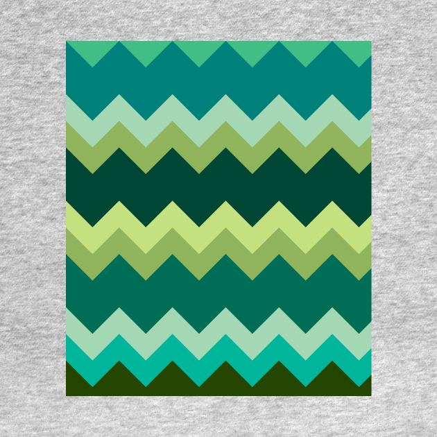 Green Zigzag Pattern by saradaboru